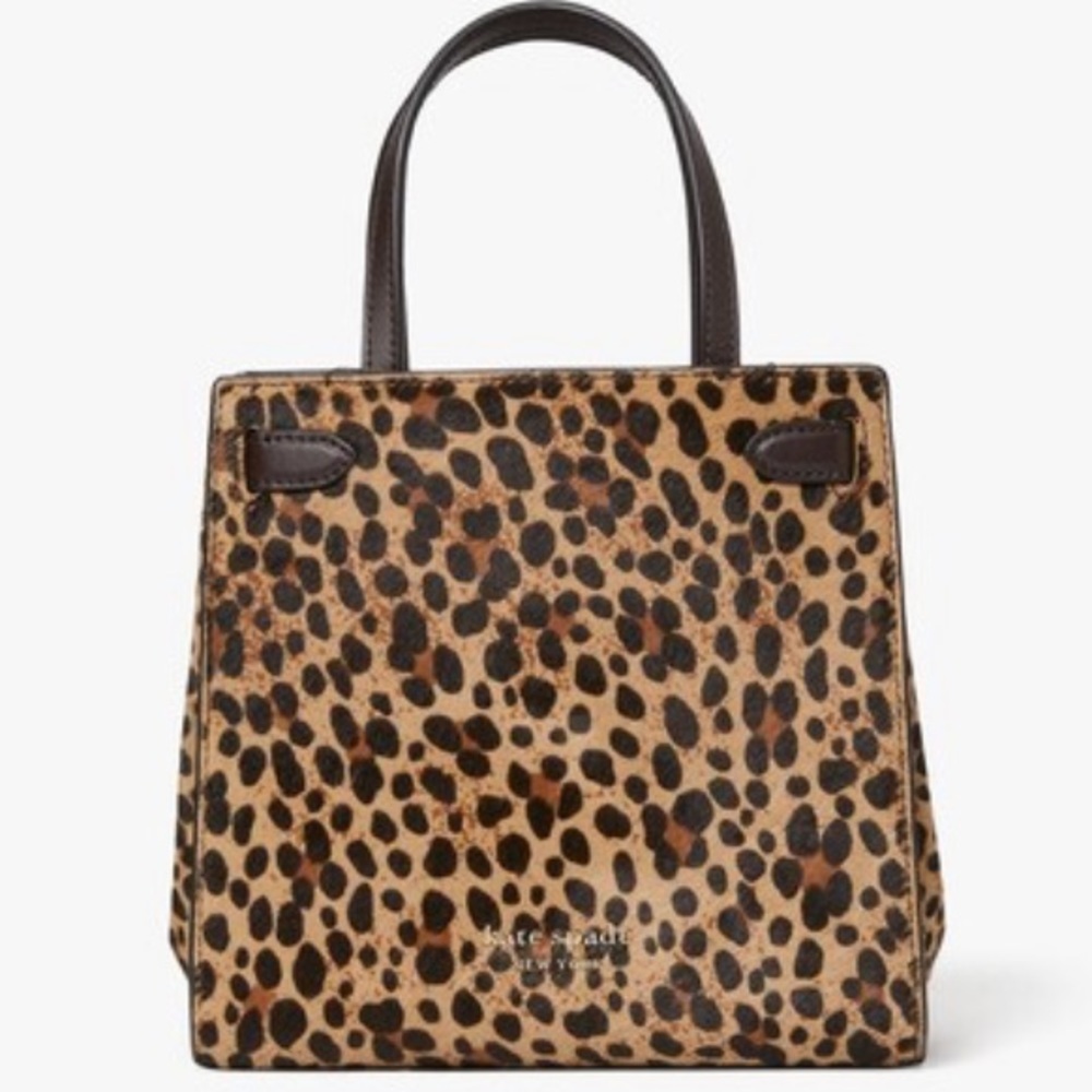 kate spade Leopard Print Satchel with Dark Brown Trim - Picture 3 of 11